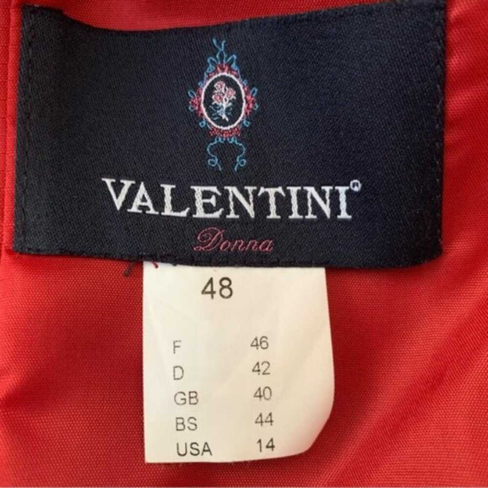 Valentini Red Wool Vintage Single Breasted Blazer - Picture 13 of 15